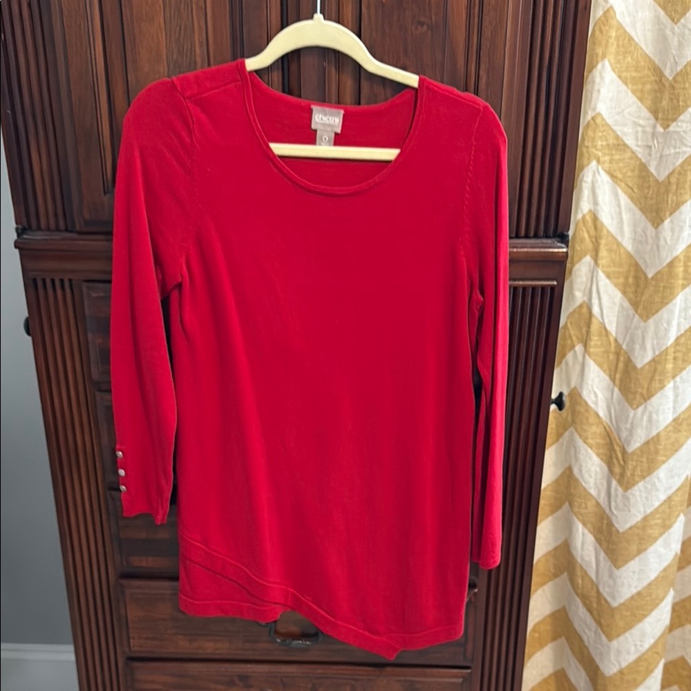 Chico's Red Blouse T-Shirt Style